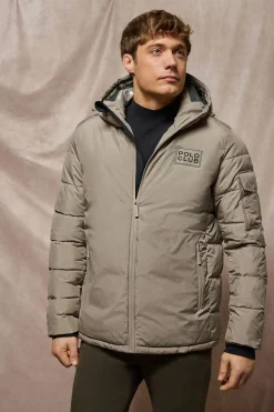 Polo Club Vestes*Veste St Moritz matelassée à capuche fixe et détails Beige