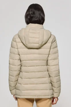 Polo Club Vestes*Veste ultralight beige foncé Cintia à capuche amovible et broderie PC Beige Oscuro