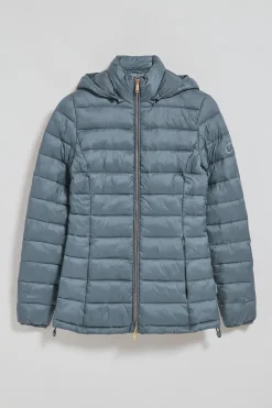 Polo Club Vestes*Veste ultralight bleu jean Cintia à capuche amovible et broderie PC Denim