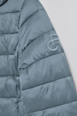 Polo Club Vestes*Veste ultralight bleu jean Cintia à capuche amovible et broderie PC Denim