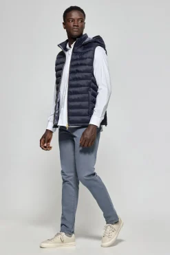 Polo Club Vestes*Veste ultralight Pau à capuche amovible et broderie PC Bleu Marine