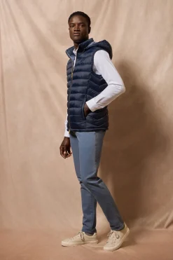 Polo Club Vestes*Veste ultralight Pau à capuche amovible et broderie PC Bleu Marine