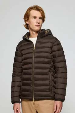 Polo Club Vestes*Veste ultralight marron Corey à capuche amovible et broderie PC Marron foncé