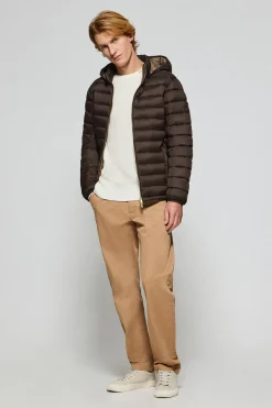 Polo Club Vestes*Veste ultralight marron Corey à capuche amovible et broderie PC Marron foncé