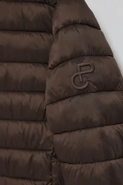 Polo Club Vestes*Veste ultralight marron Corey à capuche amovible et broderie PC Marron foncé