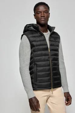 Polo Club Vestes*Veste ultralight e Pau à capuche amovible et broderie PC Noir