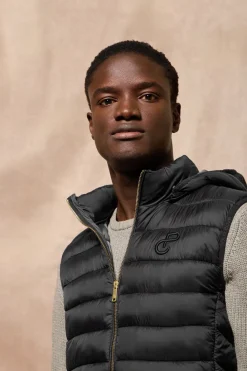 Polo Club Vestes*Veste ultralight e Pau à capuche amovible et broderie PC Noir