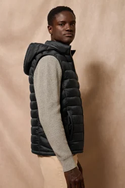 Polo Club Vestes*Veste ultralight e Pau à capuche amovible et broderie PC Noir