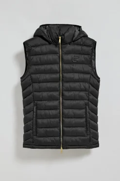 Polo Club Vestes*Veste ultralight e Pau à capuche amovible et broderie PC Noir