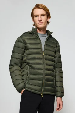 Polo Club Vestes*Veste ultralight verte Corey à capuche amovible et broderie PC Vert forêt