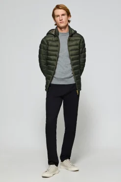Polo Club Vestes*Veste ultralight verte Corey à capuche amovible et broderie PC Vert forêt