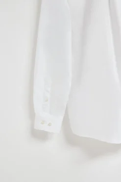 Polo Club Chemises*Veste unie Oxford he avec logo brodé Blanc