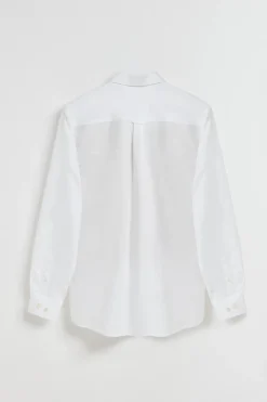 Polo Club Chemises*Veste unie Oxford he avec logo brodé Blanc